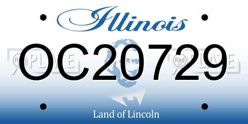 OC20729 Illinois License Plate