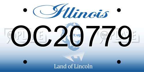 OC20779 Illinois License Plate