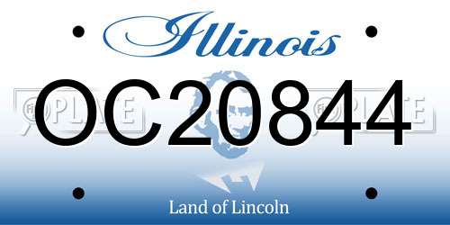 OC20844 Illinois License Plate