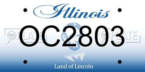 OC2803 Illinois License Plate