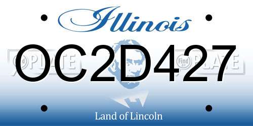 OC2D427 Illinois License Plate