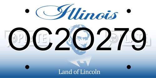OC2O279 Illinois License Plate