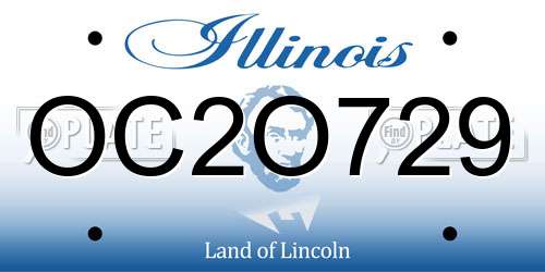 OC2O729 Illinois License Plate