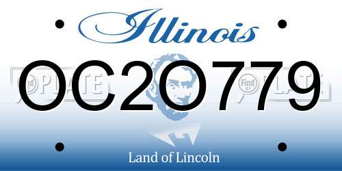 OC2O779 Illinois License Plate