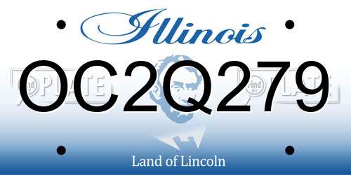 OC2Q279 Illinois License Plate