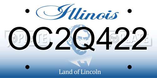 OC2Q422 Illinois License Plate