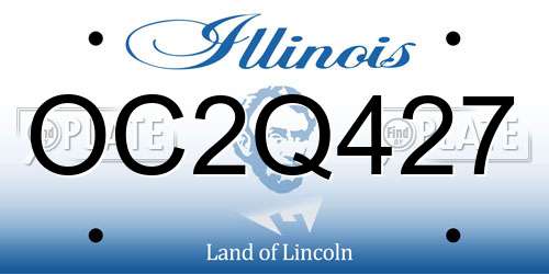 OC2Q427 Illinois License Plate