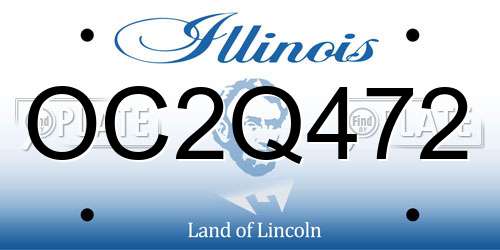 OC2Q472 Illinois License Plate