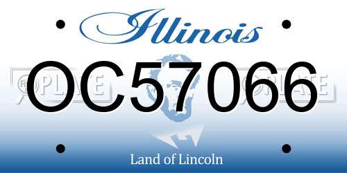 OC57066 Illinois License Plate