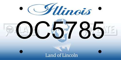 OC5785 Illinois License Plate