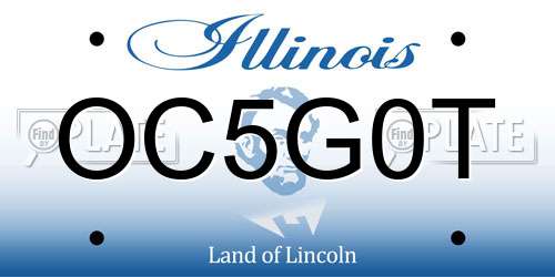 OC5G0T Illinois License Plate