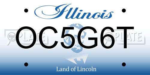OC5G6T Illinois License Plate