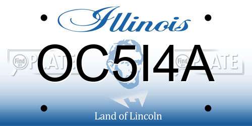 OC5I4A Illinois License Plate