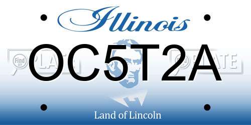 OC5T2A Illinois License Plate