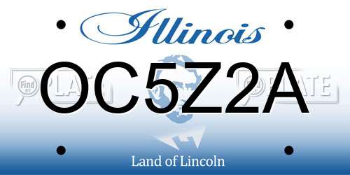 OC5Z2A Illinois License Plate