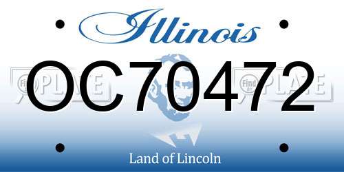 OC70472 Illinois License Plate