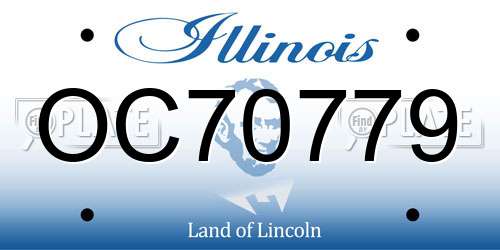 OC70779 Illinois License Plate