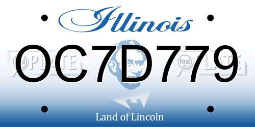 OC7D779 Illinois License Plate