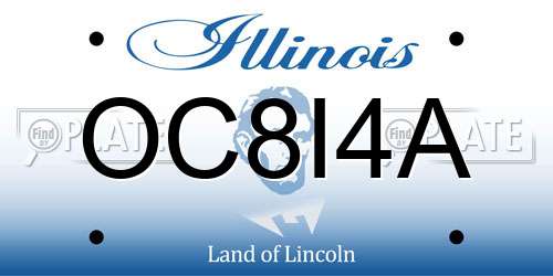 OC8I4A Illinois License Plate