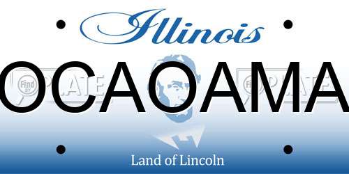 OCAOAMA Illinois License Plate