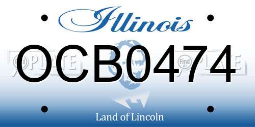 OCB0474 Illinois License Plate