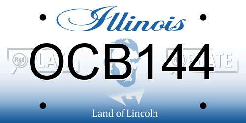 OCB144 Illinois License Plate