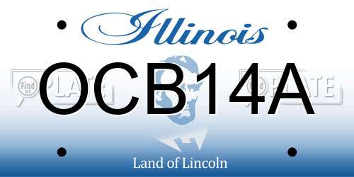 OCB14A Illinois License Plate