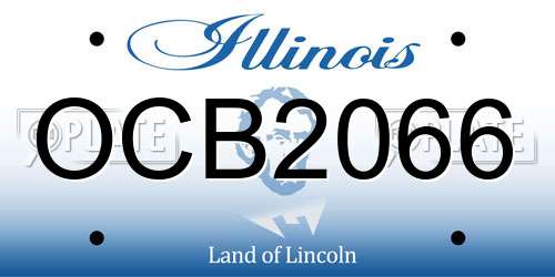 OCB2066 Illinois License Plate