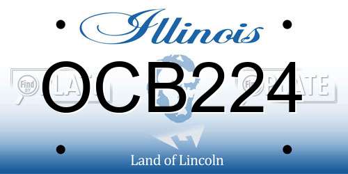 OCB224 Illinois License Plate