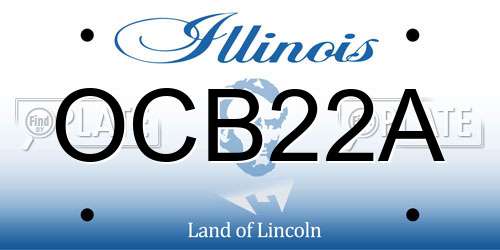 OCB22A Illinois License Plate