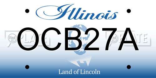 OCB27A Illinois License Plate