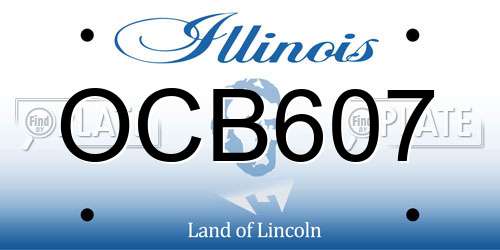 OCB607 Illinois License Plate