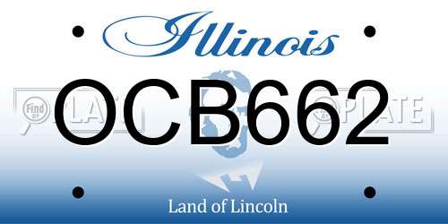 OCB662 Illinois License Plate