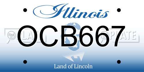 OCB667 Illinois License Plate