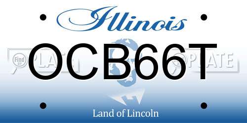 OCB66T Illinois License Plate
