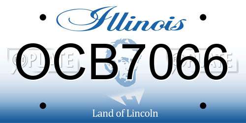 OCB7066 Illinois License Plate