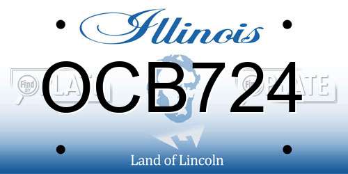 OCB724 Illinois License Plate