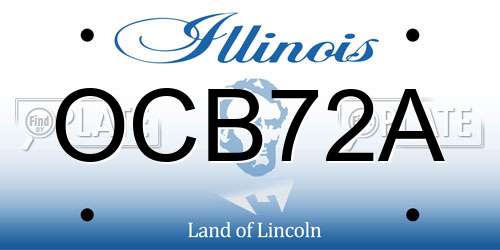 OCB72A Illinois License Plate