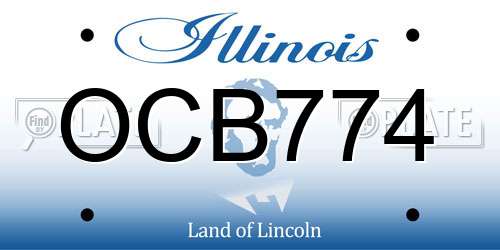 OCB774 Illinois License Plate