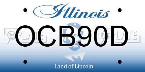 OCB90D Illinois License Plate