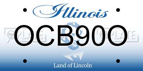 OCB90O Illinois License Plate