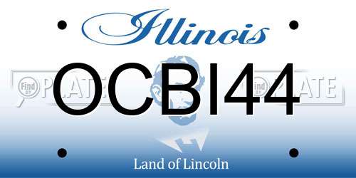 OCBI44 Illinois License Plate