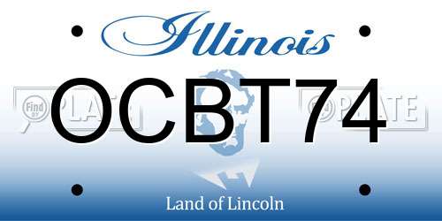 OCBT74 Illinois License Plate