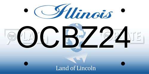 OCBZ24 Illinois License Plate