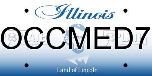 OCCMED7 Illinois License Plate