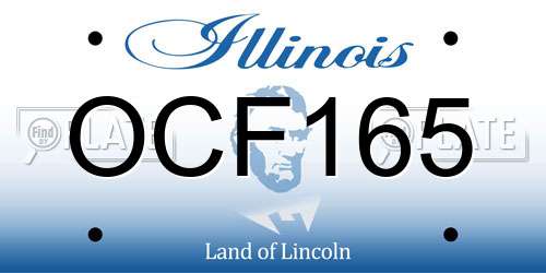 OCF165 Illinois License Plate