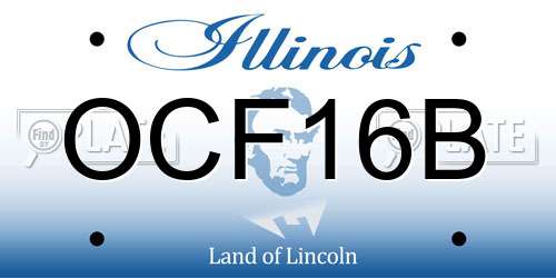 OCF16B Illinois License Plate