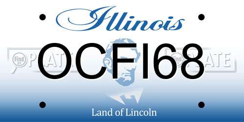 OCFI68 Illinois License Plate