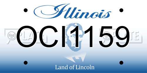 OCI1159 Illinois License Plate