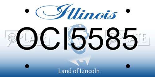 OCI5585 Illinois License Plate